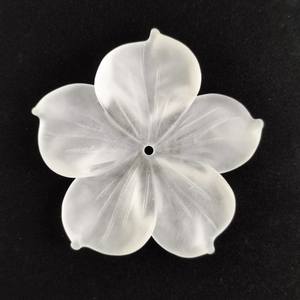 F6 28mm AA Flor de cuarzo esmerilado de cinco pétalos hecha a mano - Product Image 1