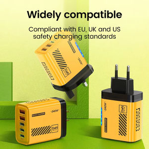 1.2 W شحن سريع متعدد 2usb + 3 نوع C W مع رأس شحن هاتف خفيف Gan لمحول Iphone 16 15pro - Product Image 5