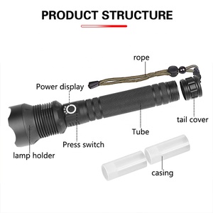 Asafee Top bán XHP70.2 taschenlampe USB đèn pin sạc LED torchlight Zoom cắm trại High Power Đèn pin Torch - Product Image 2