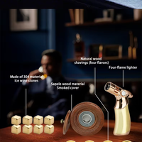 Kit de fumage pour whisky Premium MUYI Old Fashion Smoke Top avec copeaux de bois, accessoires de bar, boîte cadeau incluse