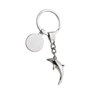 Portachiavi Portamonete a Forma di Delfino, Elegante Portachiavi in Metallo in Lega di Zinco con Logo Personalizzato, Design a Moschettone alla Moda - Product Image 1