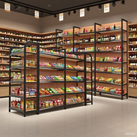 Gui Chang Présentoir d'étagères de vente au détail en métal robuste personnalisé Étagères de gondole de supermarché pour prix de vente au détail