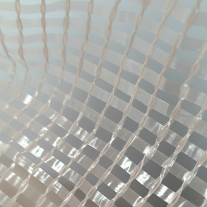 ถุงตาข่ายสีชมพูอ่อนใช้ซ้ำได้ผลิตด้วยวัสดุ PE พิมพ์แบบออฟเซ็ตเชือกดึงรีไซเคิลได้จากโรงงานที่สามารถแข่งขันได้ - Product Image 1