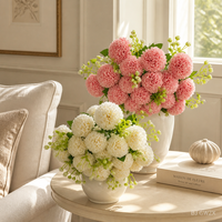 18 Têtes de Fleurs Artificielles en Soie de Chrysanthème – Design Moderne Réaliste Fait Main pour Mariages, Noël et Arrangements Floraux