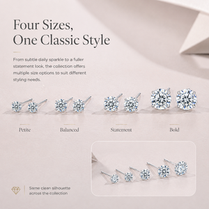 Classic Style Four-Prong Luxury Round Earring Moissanite Fine Jewelry Vvs 925 <strong>Sterling</strong> <strong>Silver</strong> Certified GRA <strong>Stud</strong> for Men Women - Product Image 4