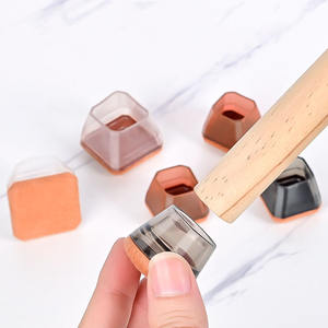 Usine Transparent Haute Élastique Table Jambe Couvre <span class=keywords><strong>Silicone</strong></span> <span class=keywords><strong>Chaise</strong></span> Jambe Protecteurs avec Feutre Pad Meubles <span class=keywords><strong>Pied</strong></span> Pad - Product Image 2