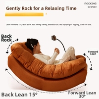 Fauteuil inclinable moderne en tissu crème Monico avec repose-pieds, idéal pour hôtel, chambre, salon, mobilier de maison