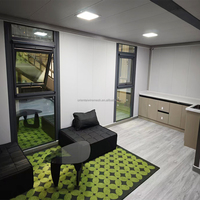 Maison préfabriquée de luxe pliable de 20 pieds, maison conteneur extensible à deux ailes, maison modulaire moderne à 2 chambres, mini-maison mobile, pod de vie mobile