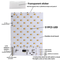Circuit imprimé de commande de lampe torche solaire simulée 3,7 V pour lampe à flamme solaire