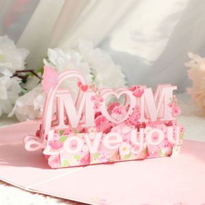 Handmade Paper Gifts <b>I</b> <b>Love</b> <b>Mum</b> 3D Pop-Up Mothers Day Greeting Cards - Product Image 3