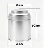Boîte en fer blanc ronde personnalisée avec couvercle intérieur pour le stockage alimentaire, boîte en métal pour l'emballage du thé, du café et des poudres