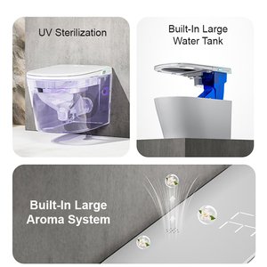 Intelligent Wall-Mounted <strong>Toilet</strong> With Built-in Cistern P-Trap Remote Control Seat Heating &amp; Foam Shield-Easy Install - Product Image 3