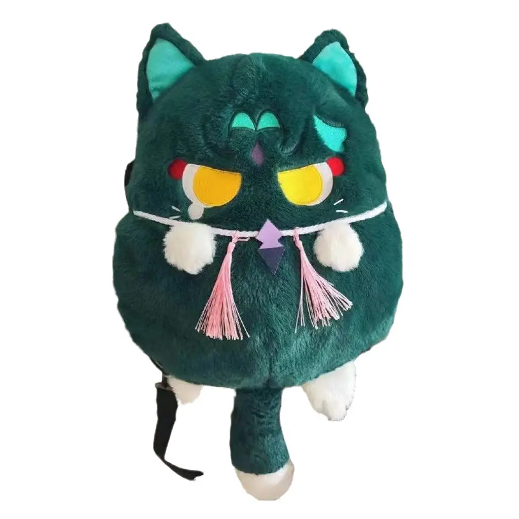 35CM Popular Game Character Xiao Cat Plush Backpack Bag Anime Plush Doll Stuff Cheap Anime Plush Toy