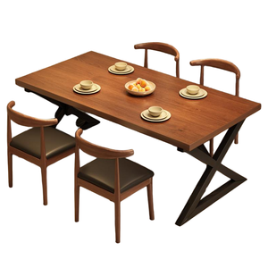 Juego <span class=keywords><strong>de</strong></span> Mesa y Sillas <span class=keywords><strong>de</strong></span> <span class=keywords><strong>Comedor</strong></span> <span class=keywords><strong>de</strong></span> Madera Maciza Estilo Nórdico <span class=keywords><strong>para</strong></span> Apartamentos <span class=keywords><strong>Pequeños</strong></span>, Propiedades <span class=keywords><strong>de</strong></span> Alquiler y Uso Doméstico - Sin Ensamblaje, Personalizable - Product Image 3