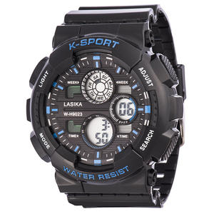 นาฬิกาดิจิทัลแนวสปอร์ตกันน้ำของผู้ชายลาย W-H9023 <span class=keywords><strong>Lasika</strong></span> พร้อมนาฬิกาปลุกดีไซน์ทันสมัยตัวเรือนสี่เหลี่ยมขนาดใหญ่และสายพลาสติก - Product Image 2