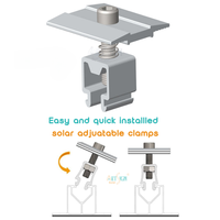 Pince de fixation solaire en alliage d'aluminium 30-40 mm réglable anti-corrosion pour panneau photovoltaïque pour montage solaire sur toit |   Art Sign