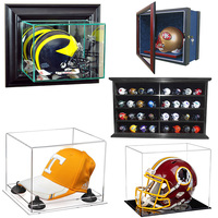 Verre acrylique transparent Nfl pleine taille moto Baseball Football course Mini casque de frappeur vitrine