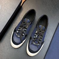 Baskets décontractées pour hommes de style italien original, chaussures de marche respirantes en maille véritable, chaussures quotidiennes pour hommes toutes saisons