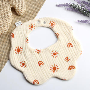Babero de Muselina de Algodón de <span class=keywords><strong>6</strong></span> Capas, 100% Algodón, Toalla de Saliva para Bebé, Baberos con Broche - Product Image 3