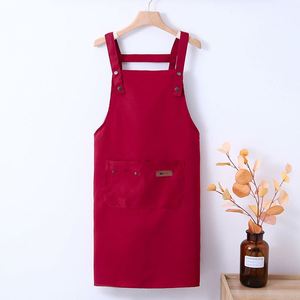 Advertising Polyester <b>Apron</b> Korean Style Washable Pink Kitchen Cooking Cleaning <b>Aprons</b> With Custom Logo Design - Product Image 6