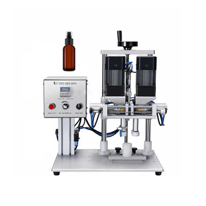 Botella de plástico de escritorio neumática semiautomática Twist off capper tapa selladora máquina taponadora de tornillos - Product Image 1