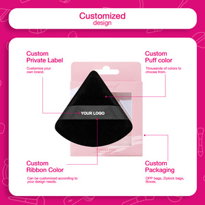 Borla de Maquillaje Triangular Portátil para Contorno, Borla de Belleza de Algodón con Personalización de Marca Privada - Product Image 5