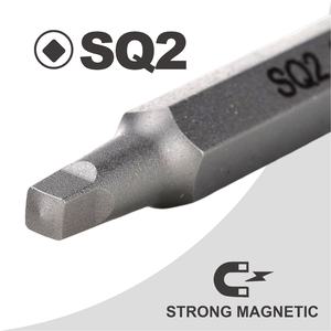 GEINXURN SQ2 Set Obeng Multi Bit Kepala Persegi 2 Inci 50mm Pegangan Baja Kelas Industri Ujung Magnetik MOQ 100pcs - Product Image 6