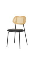 Chaise de café en métal rembourrée, style unique, haut de gamme, durable et stable, avec un design confortable pour les espaces commerciaux