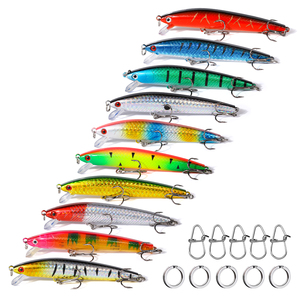 Leurre artificiel flottant en plastique ABS de 10 cm/9 g, 10 pièces/ensemble, avec hameçons pour la pêche en eau douce et en eau salée, pour la pêche au brochet - Product Image 2