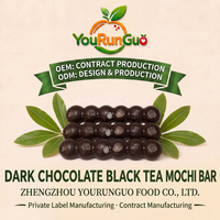 Barras de Mochi de Chocolate Negro Sólido Premium al por Mayor OEM, Snack Dulce Masticable a Granel Directo de Fábrica