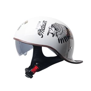 Casco de motocicleta estilo Ducktail con estampados gráficos modernos, ligero para motociclistas en uso diario - Product Image 2