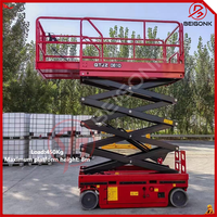 BEIGONK Mini plate-forme de travail surélevée automotrice 3m 4m 5m élévateur à ciseaux à entraînement par batterie petit élévateur élévateur à ciseaux Mobile