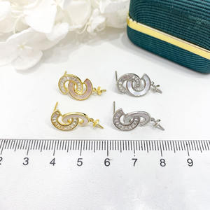 Accesorios de Plata S925 para Perlas DIY, Bandeja Vacía en Forma de S para Joyería de Plata, Pendientes para Perlas de 8-12 mm, Categoría de Producto: Pendientes de Perlas 21917 - Product Image 4