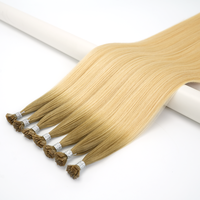 Extensiones de Cabello con Punta Plana de Queratina, Cabello Virgen Remy Europeo Invisible con Cutícula Alineada, Doble Trama, Calidad Profesional, Bajo MOQ