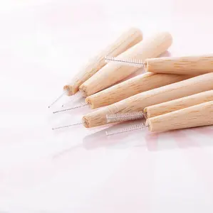 Inter dental bürste zwischen Zähnen Zahnfleisch Zahnseide Picks mit Bambus griff für Mundhygiene Zahn reinigungs werkzeug