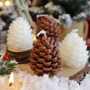 Vintage 3D Pine Cone Aroma <b>Candle</b> Christmas Pinecone Shape Handmade Scent <b>Candle</b> Home Atmosphere Decor <b>Gift</b> - Product Image 4