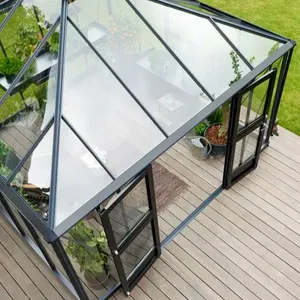 Bán buôn tùy chỉnh đa phong cách nhôm sunroom mùa đông Vườn Nhà Kính sunrooms kính nhà