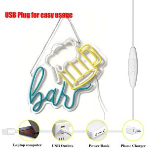 Beer bar neon light LED indoor hanging ambient light shop <b>sign</b> wall decoration light entrance indicator light luminous <b>sign</b> - Product Image 2