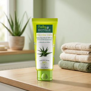 Crema de Aloe Vera para Bebés Biotique con Protector Solar SPF20 y Extracto de Girasol, Humectante Natural para Todo Tipo de Piel, Hecho en India - Product Image 2