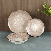 Service de table en porcelaine de luxe 18 pièces, style européen, assiettes à dîner, impression tampon, vente chaude