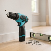 Perceuse compacte sans fil 12V à batterie lithium, mandrin sans clé, vitesse variable, 10mm, outil électrique OEM pour bricolage domestique et assemblage de meubles