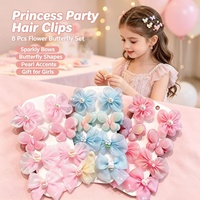 Jepit Rambut Anak Balita Motif Bunga 5cm Bahan Chiffon, Tidak Menyakiti Kulit Kepala, Berbagai Bentuk, Aksesoris Permainan Berdandan Putri