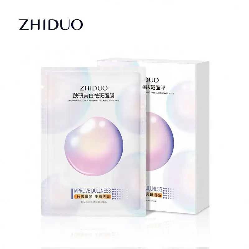 OEM özel etiket Zhiduo cilt araştırma beyazlatma çil kaldırma nemlendirici yüz maskesi