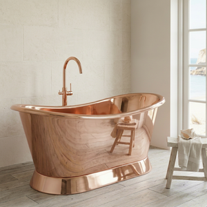 Baignoire autoportante en cuivre pur massif, baignoire de luxe pour hôtel, complexe hôtelier, spa, villa et design d'intérieur - Product Image 1