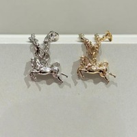 Collier ras du cou tendance en laiton avec pendentif zodiaque Cheval