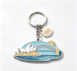 Custom Enamel Metal Key Chain Zinc Alloy 3D Souvenir <b>Keyring</b> City Scenic Gift for Travel Promotion - Product Image 2