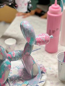 Fluid Art fornisce 16cm 25cm 30cm <span class=keywords><strong>palloncino</strong></span> fluido <span class=keywords><strong>cane</strong></span> embrione bianco gioco di marea in <span class=keywords><strong>resina</strong></span> ornamenti artistici <span class=keywords><strong>palloncino</strong></span> fluido per cani - Product Image 4