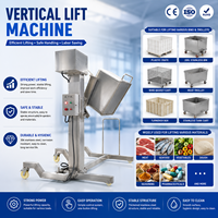 Automatische hydraulische kolomheftruck voor voedselverwerking, geschikt voor vlees, groenten, fruit en materiaaltransport.