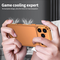 Coque de téléphone en métal à dissipation thermique pour iPhone 17 Air 16 15 14 13 12 Pro Max, étui de protection de luxe original avec fenêtre