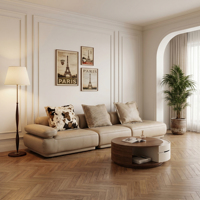 Modernes Bestseller Apartment-Hotel Leder L-förmiges Gebogenes Ecksofa Komfortables Luxus-Möbelstück
